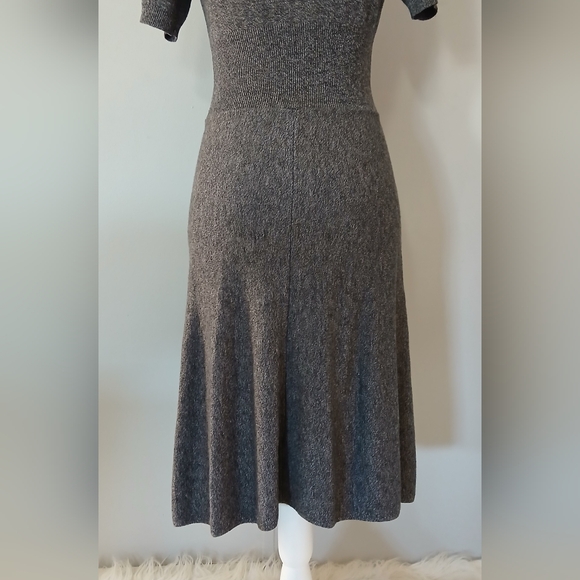 Cynthia Rowley Cashmere Blend Short Sleeve Turtleneck Sweater Dress - Picture 6 of 8